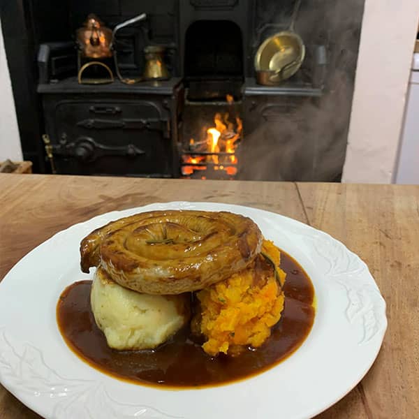 Potato and cumberland sausage